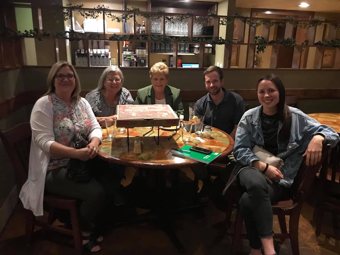 Picture of Kelsey Ueland at a restaurant table